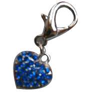 Přívěšek s kamínky Heart modré