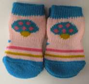 Ponožky protiskluzové - Růžovo modré s houbou