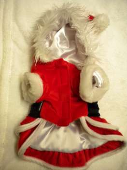 Vánoční kabátek se sukýnkou-Santa-obleček pro psy 